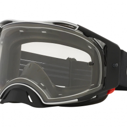 OAKLEY MX goggles Airbrake Tuff Block matt black/silver w/clear