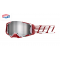 100% goggles Armega Oversized red/silver w/silver flash mirror