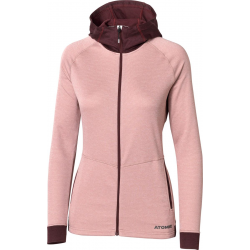 ATOMIC hoodie W Alps FZ dusty rose/maroon 