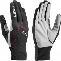 LEKI cross-counrty skiing gloves Nordic Skin black/red 