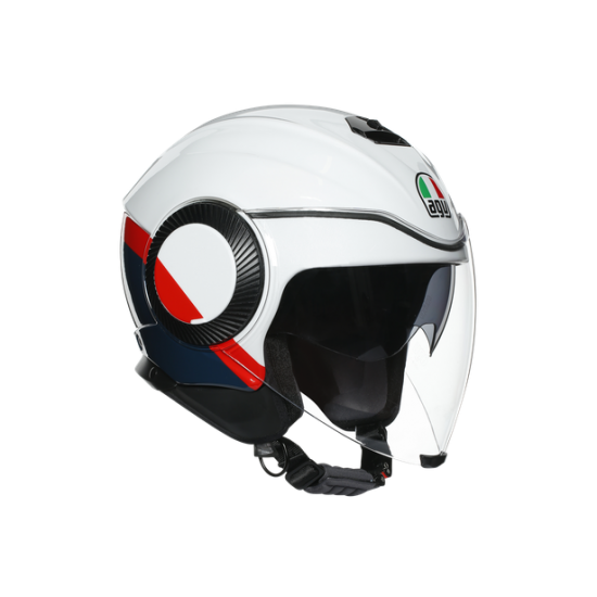 AGV ķivere Orbyt Block pearl white/blue/red 