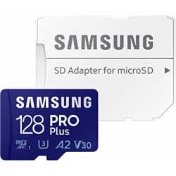 SAMSUNG PRO+ MicroSD atmiņas karte ar adapteri 128GB