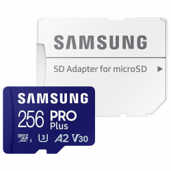 SAMSUNG PRO+ MicroSD atmiņas karte ar adapteri 256GB