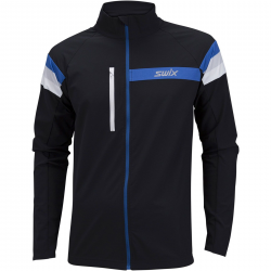 SWIX cross country skiing jacket Focus JKT black/blue 