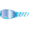 100% brilles Armega Oversized Sky light blue/white w/mirror blue