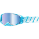 100% brilles Armega Oversized Sky light blue/white w/mirror blue