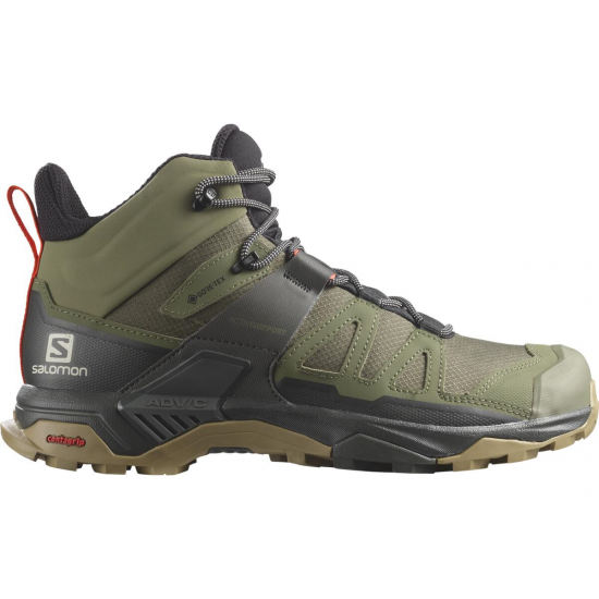 SALOMON apavi X Ultra 4 Mid GTX dark green/brown 