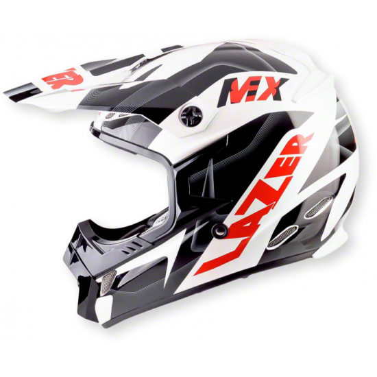 LAZER ķivere MX8 Pure Glass Geopop white/black/red 