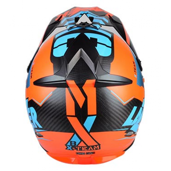 LAZER ķivere MX8 X Team Carbon black/blue/orange matt 