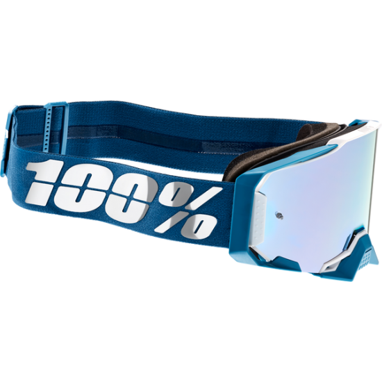 100% goggles Armega albar blue/silver w/flash silver