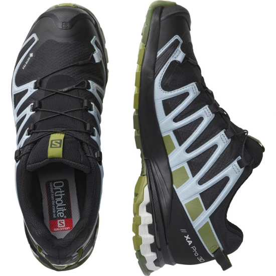 SALOMON apavi XA Pro 3D V8 GTX W black/green/light blue 