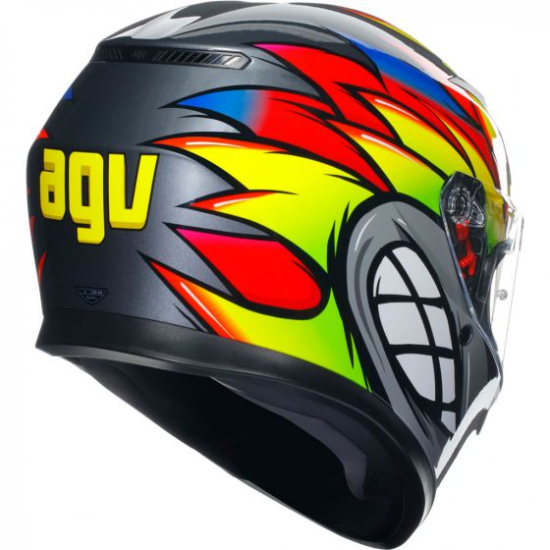 AGV ķivere K3 Birdy 2.0 grey/yellow/red 