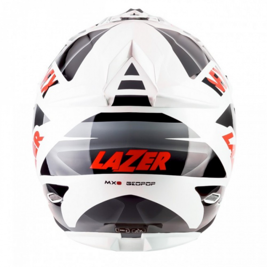 LAZER ķivere MX8 Pure Glass Geopop white/black/red 