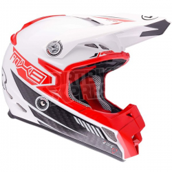 LAZER helmet MX8 Carbon Tech white/red 