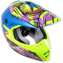LAZER helmet MX8 Pure Glass Octopus blue/yellow multi 