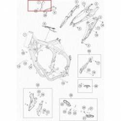 HUSQVARNA stiprinājums motora augš RH TC 125 '16-'18 