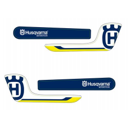 HUSQVARNA uzlīme roku sargiem LH/RH HQ Logo white/blue/yellow '16-'19