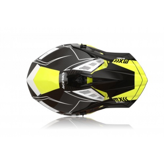 ACERBIS helmet Impact Steel Carbon white/yellow 
