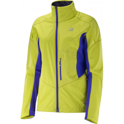 SALOMON cross-country skiing jacket W Lightning Softshell yellow/violet 