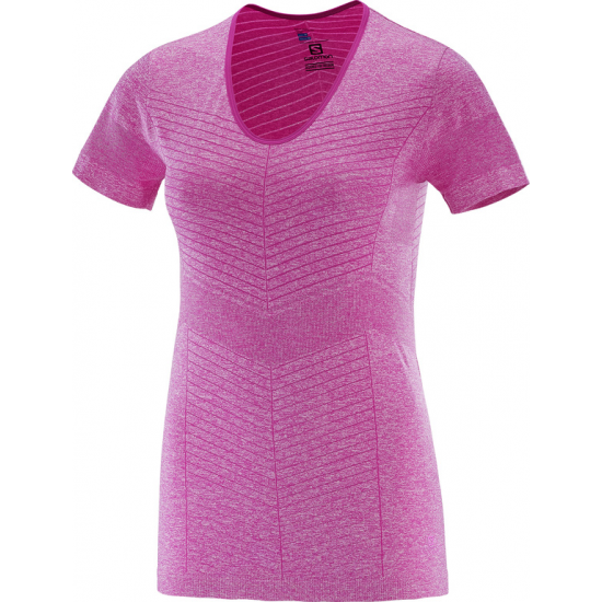 SALOMON krekls SS Elevate Seamless Tee W pink 