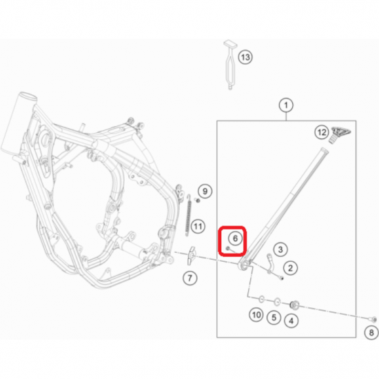 HUSQVARNA bukse atbalsta kājai iekš '09-'18