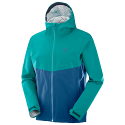 SALOMON hooded jacket La Cote Flex 2.5L green/blue 