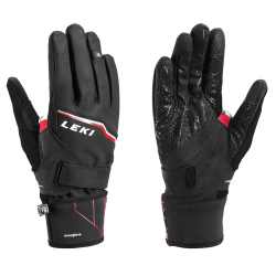 LEKI gloves Tour Vision V Plus black/red 