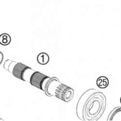 HUSQVARNA ass kārbas Counter Shaft TE/FE 250/300 '13-'16