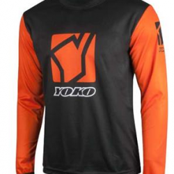 YOKO MX jersey Kids Scramble black/orange 