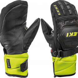 LEKI gloves WC Race Coach Flex S GTX Mitt JR black/yellow 
