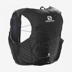 SALOMON backpack with hydration Active Skin 8 Set black ebony 